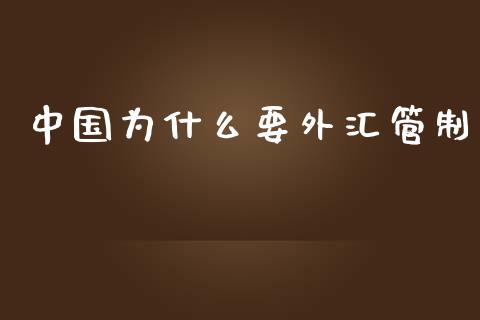中国为什么要外汇管制_https://m.letulww.com_股指期货交易时间_第1张