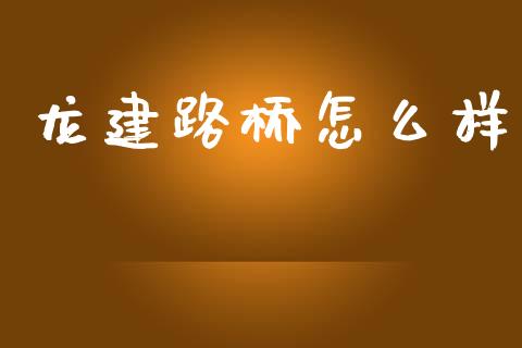 龙建路桥怎么样_https://m.letulww.com_股指期货交易时间_第1张