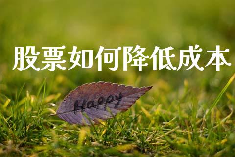 股票如何降低成本_https://m.letulww.com_股指期货交易时间_第1张