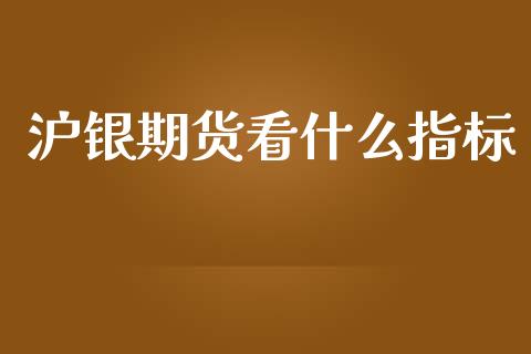 沪银期货看什么指标_https://m.letulww.com_期货交易软件_第1张