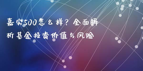 嘉实500怎么样？全面解析基金投资价值与风险_https://m.letulww.com_期货开户保证金_第1张