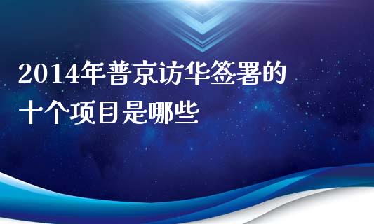 2014年普京访华签署的十个项目是哪些_https://m.letulww.com_期货交易软件_第1张