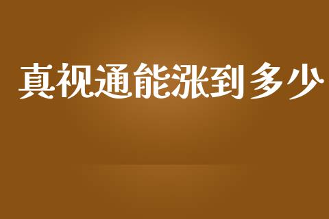 真视通能涨到多少_https://m.letulww.com_期货交易策略_第1张