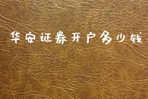 华安证券开户多少钱_https://m.letulww.com_期货交易策略_第1张