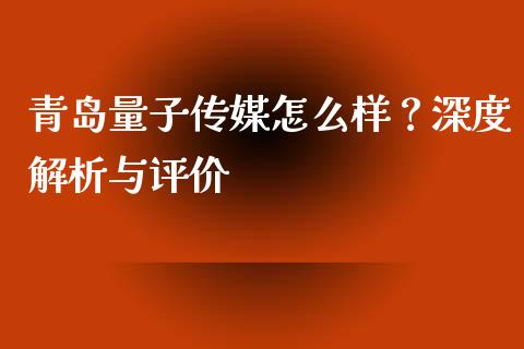 青岛量子传媒怎么样？深度解析与评价_https://m.letulww.com_期货开户保证金_第1张