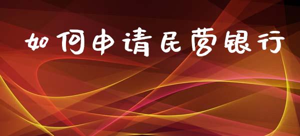 如何申请民营银行_https://m.letulww.com_期货开户保证金_第1张