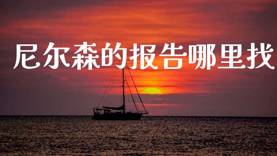 尼尔森的报告哪里找_https://m.letulww.com_期货交易软件_第1张