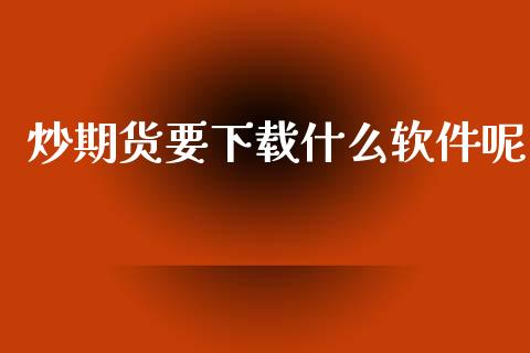 炒期货要下载什么软件呢_https://m.letulww.com_期货交易软件_第1张