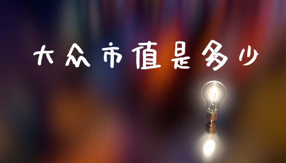 大众市值是多少_https://m.letulww.com_期货交易策略_第1张