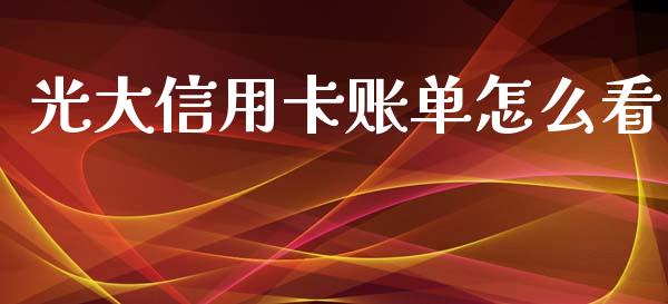 光大信用卡账单怎么看_https://m.letulww.com_期货开户保证金_第1张