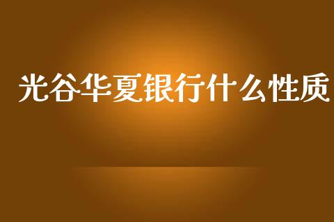 光谷华夏银行什么性质_https://m.letulww.com_期货交易策略_第1张