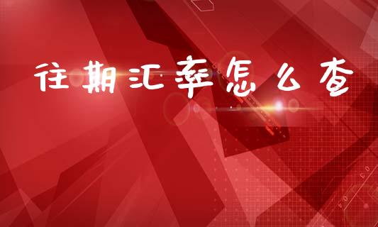 往期汇率怎么查_https://m.letulww.com_期货交易软件_第1张