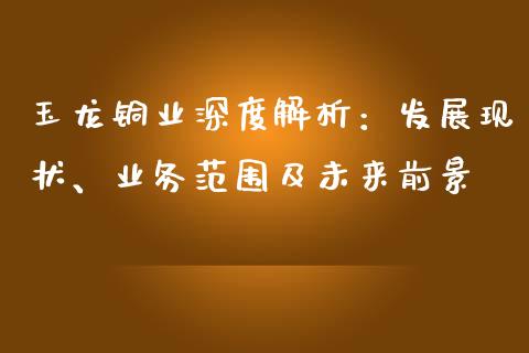 玉龙铜业深度解析：发展现状、业务范围及未来前景_https://m.letulww.com_期货交易软件_第1张