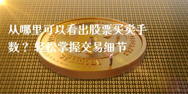 从哪里可以看出股票买卖手数？ 轻松掌握交易细节_https://m.letulww.com_期货交易策略_第1张