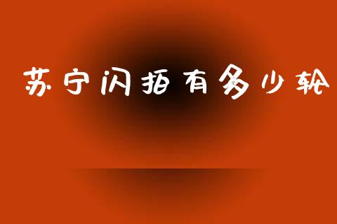 苏宁闪拍有多少轮_https://m.letulww.com_股指期货交易时间_第1张