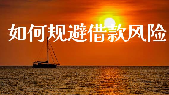 如何规避借款风险_https://m.letulww.com_期货交易策略_第1张