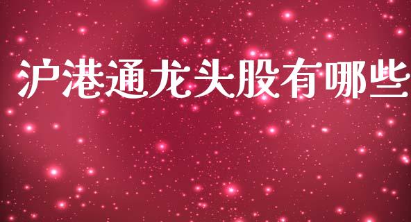 沪港通龙头股有哪些_https://m.letulww.com_股指期货交易时间_第1张