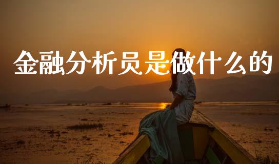 金融分析员是做什么的_https://m.letulww.com_股指期货交易时间_第1张