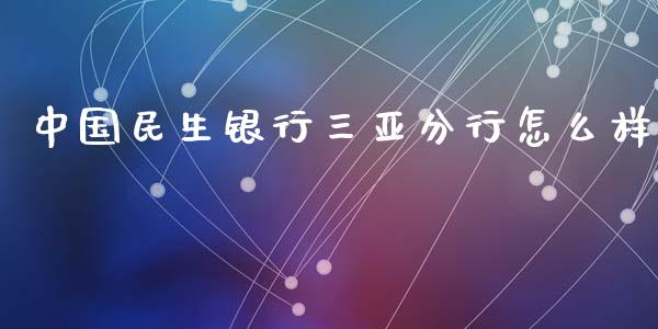 中国民生银行三亚分行怎么样_https://m.letulww.com_期货交易软件_第1张