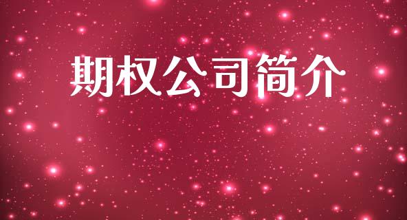 期权公司简介_https://m.letulww.com_期货开户保证金_第1张