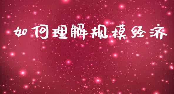 如何理解规模经济_https://m.letulww.com_股指期货交易时间_第1张