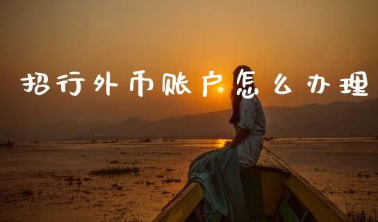 招行外币账户怎么办理_https://m.letulww.com_期货交易策略_第1张