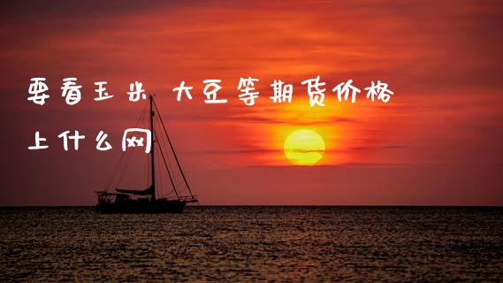 要看玉米 大豆等期货价格上什么网_https://m.letulww.com_股指期货交易时间_第1张
