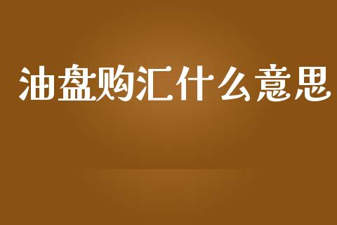 油盘购汇什么意思_https://m.letulww.com_股指期货交易时间_第1张