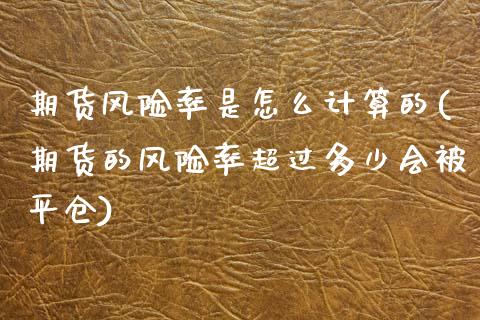 期货风险率是怎么计算的(期货的风险率超过多少会被平仓)_https://m.letulww.com_期货开户保证金_第1张