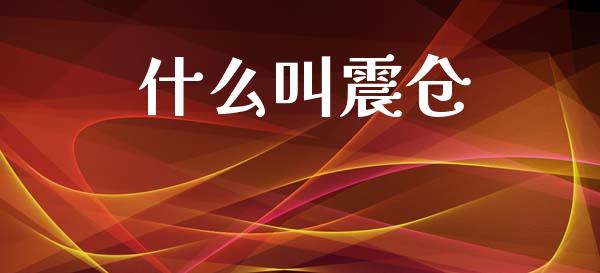 什么叫震仓_https://m.letulww.com_期货开户保证金_第1张