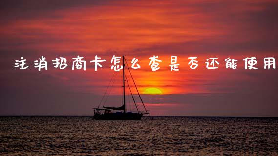 注消招商卡怎么查是否还能使用_https://m.letulww.com_期货交易策略_第1张