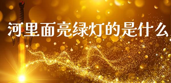 河里面亮绿灯的是什么_https://m.letulww.com_期货交易软件_第1张