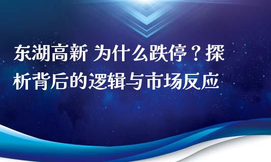 东湖高新 为什么跌停？探析背后的逻辑与市场反应_https://m.letulww.com_期货交易软件_第1张