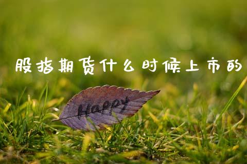 股指期货什么时候上市的_https://m.letulww.com_期货交易软件_第1张